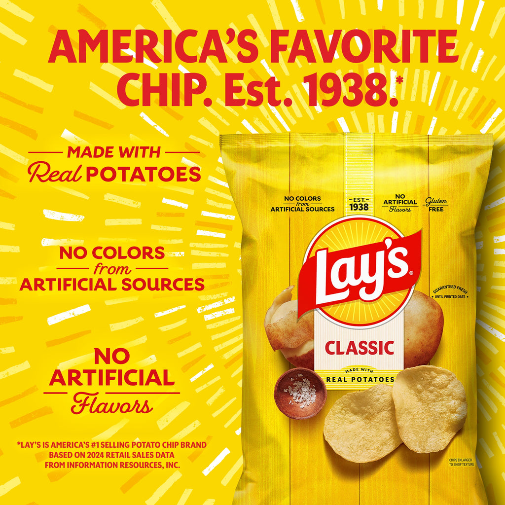 Lay's Classic Potato Chips, 8 oz Bag