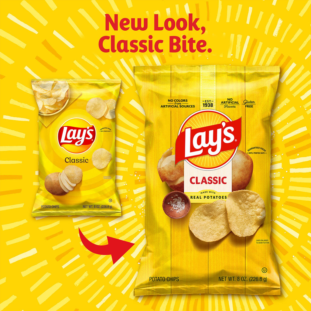 Lay's Classic Potato Chips, 8 oz Bag