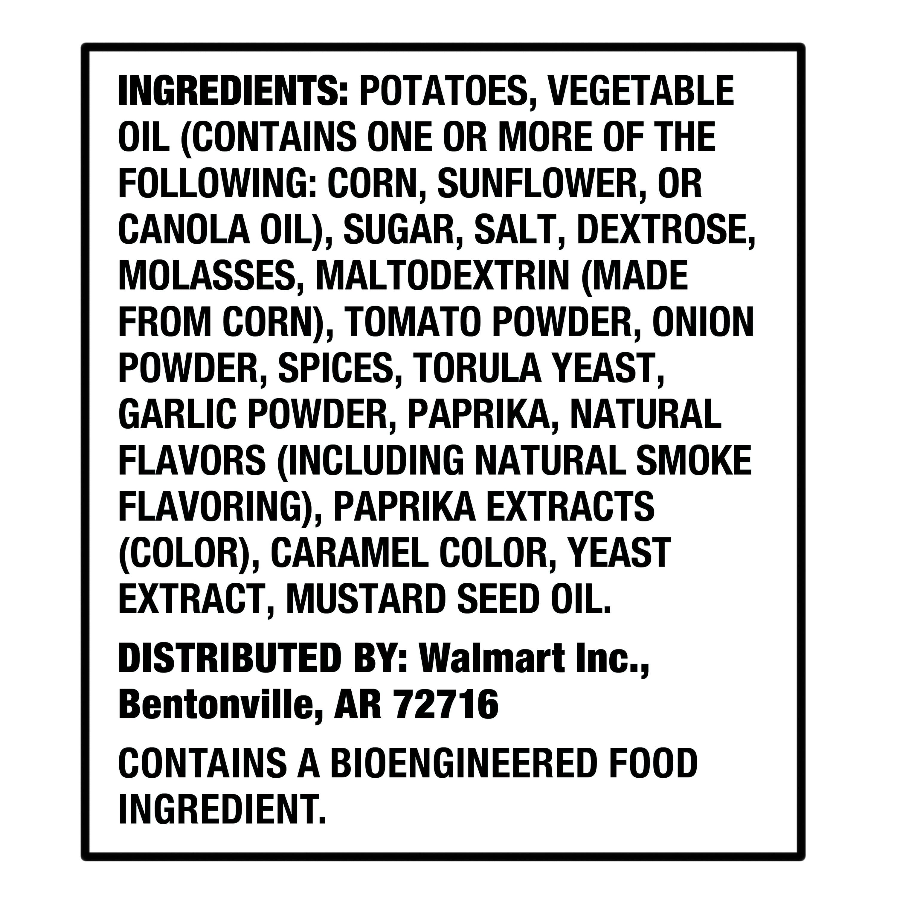 Great Value Barbecue Flavored Potato Chips, 7.75 oz